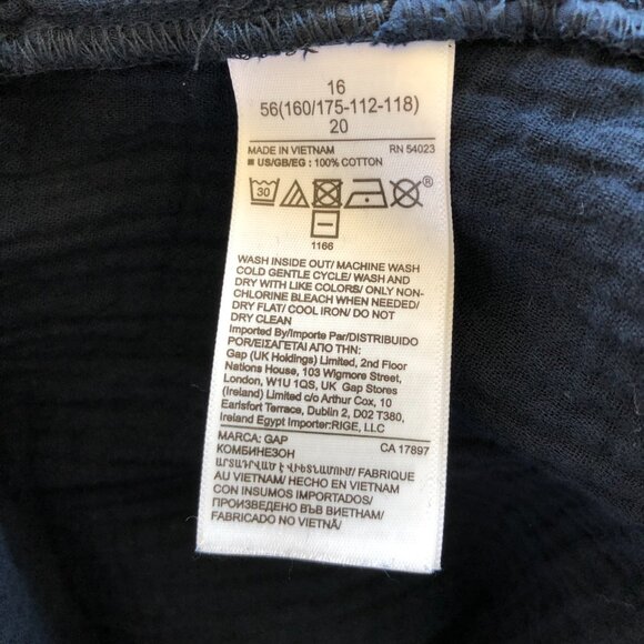 Gap Navy Cotton Halter Jumpsuit - Picture 6 of 7